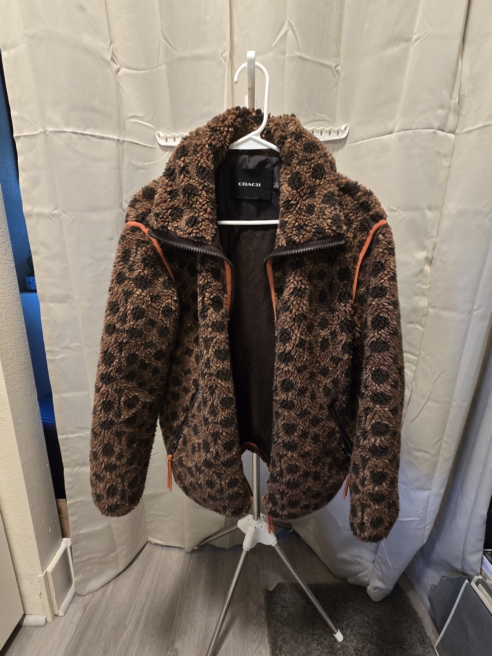 Women's Coach Outlet Signature Sherpa Zip Up Jacket